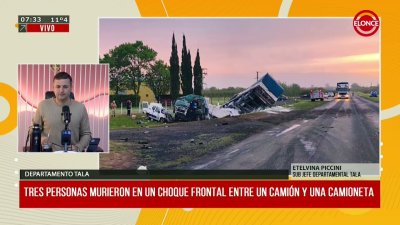 Tres muertos en choque frontal entre un cami&oacute;n y una camioneta en Ruta 39